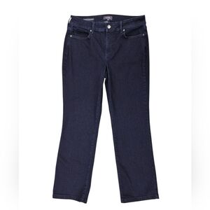 NYDJ Marilyn Straight jeans women's 8 dark wash stretch mid rise